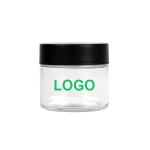Clear Glass Weed Jar Airtight Child Resistant Screw Lids For Dry Food Storage