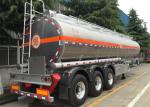 High Safety Aluminum Tanker Semi Trailer / Chemical Tank Trailers With 3 Axles