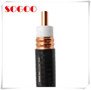 Quality 50Ohm Corrugated Tube RF Feeder Cable 1 - 1/4&quot; Coaxial Feeder Cable Copper Conductor wholesale