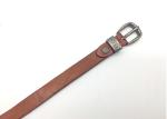 Female 1.8cm Cowhide Leather Waist Belt With Alloy Pin Buckle