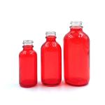 Cosmetics Packing 4 Oz Boston Round Amber Glass Bottles With 22/400 Neck Finish