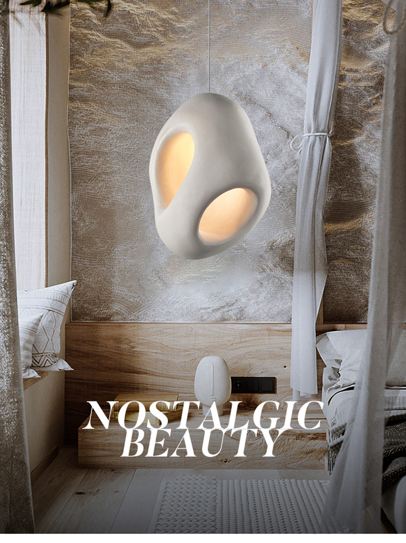 Nordic Creative Wabi-sabi Wind Led Restaurant Rustic Pendant Lights(WH-VP-162)