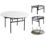 6ft 8 Ft Folding Banquet Table Round Plywood Dining Table