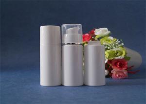Quality Customized Airless Cosmetic Containers , White Airless Lotion Pump Bottles wholesale