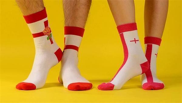 Graceful national flag design AZO-free durable cozy sports hosiery in high
