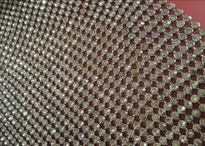 Quality Gunmetal Crystal Rhinestone Metal Sequin Fabric Decoration Cloth CE Approved wholesale