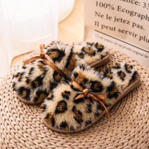 Quality Fluffy Ladies Winter House Slippers Cozy Boa Slides Girls Plush Cozy House Shoes wholesale