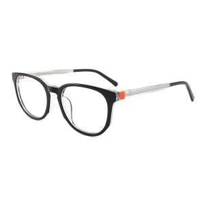 Quality Retro Eyeglasses Unisex Round Acetate Glasses Non Prescription AC Lens wholesale