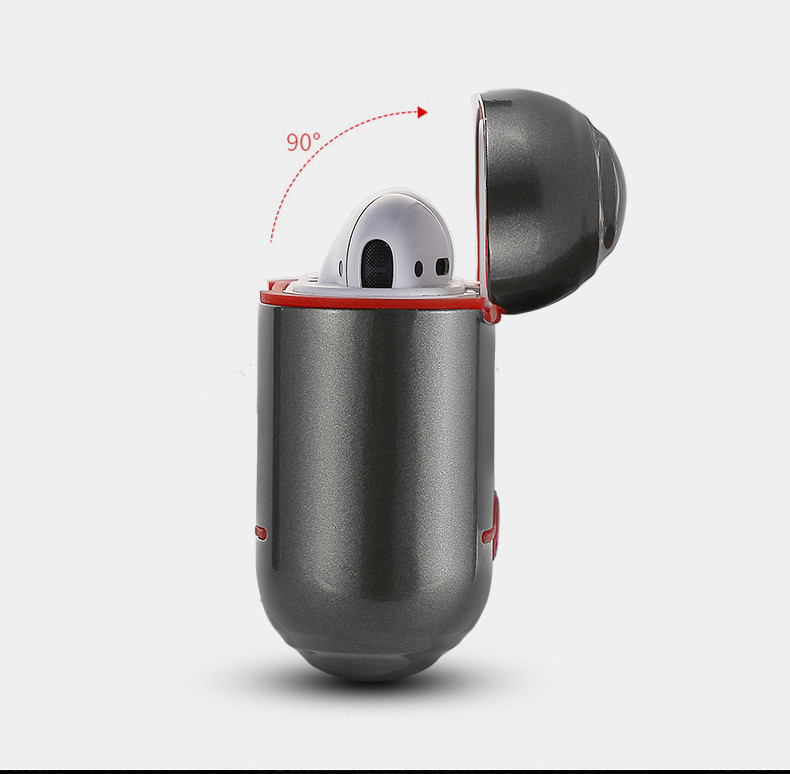 Shockproof Case Cover Portable Protective Silicone Metal Skin Cover Case for Airpods 2 & 1