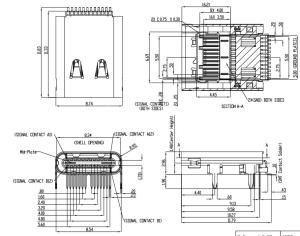 Quality LPUSB1078 USB TYPE C Connector Receptacle(W/0 Rear CoverType) wholesale