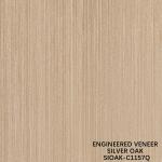 Engineered Wood Veneer Quarter Cut Of Silver Oak Sheet Thickness 0.4mm For For