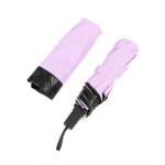upf 50+ uv blocker three fold umbrella with custom logo in purple color