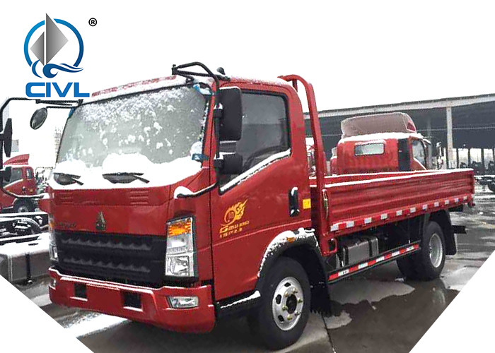 HOWO7 SInotruk 3-8T LHD 4X2 Drive Type Cargo Box Truck Euro 2 / Light Duty Cargo Truck