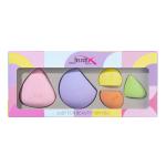 Jessup 5pcs 47g Makeup Puff Sponge Colorful Multifunctional