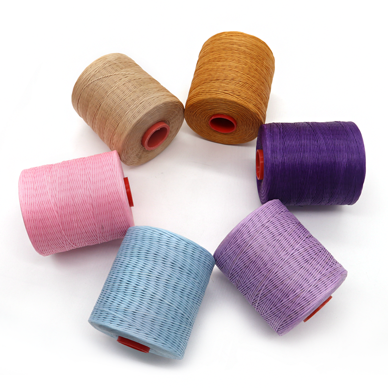 Waterproof Waxed Thread 1MM Handmade DIY Leather Thread with Sintered 150D Flat Design