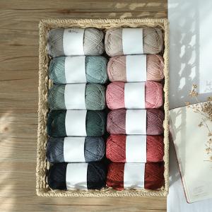Quality Practical Breathable Bamboo Cotton Blend Yarn , Lightweight Tape Yarn Crochet wholesale