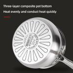 Wholesale 18/8 Stainless Steel Cooking Soup Pot Set Kitchen Ware Double Bottom