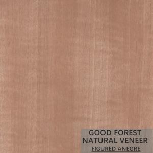 Quality Natural Anigre Wood Veneer Sheets Specially Figured Grain Red Color wholesale