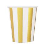 236.588ml 8Oz Colored Polka Dot Striped Christmas Themed Disposable Coffee Cups