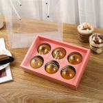 CMYK PMS Recycled Paper Gift Box 6 Compartment Cupcake Container
