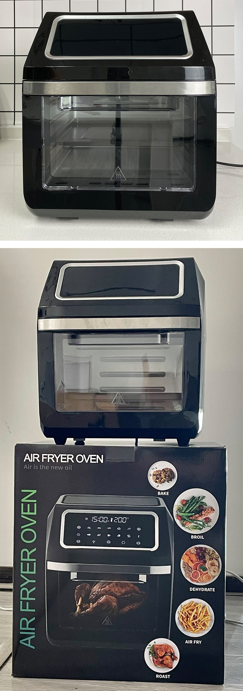 Oil Free LED Screen Touch Control Air Fryer Oven 11L Big Capacity