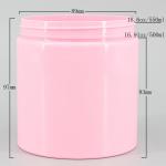 Pink Cylinder 98mm 16.91oz Plastic Cosmetic Jars