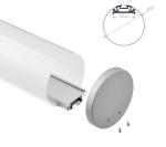 Suspended Round Aluminum LED Profile 30mm 60mm 120mm Diameter With PC Diffused