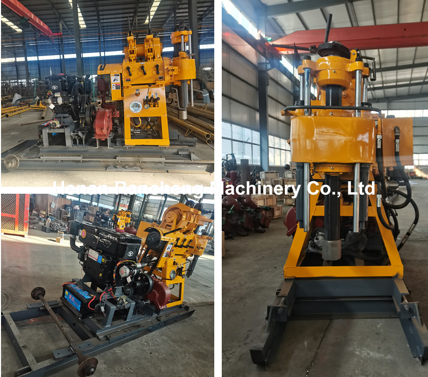 130m / 150m / 200m Depth Small Borehole Drilling Rig With Hydraulic Control System