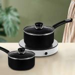 Wholesale Top Seller Black Kitchen Cookware Milk Pot Aluminum Non Stick Sauce