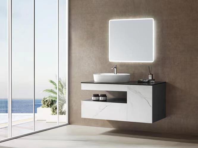 Add Style to Your Small Bathroom with Modern White Vanities and Waterproof Countertop