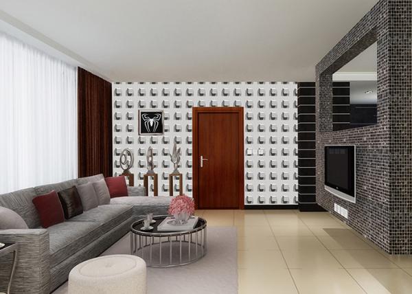 Cheap Square Pattern Modern Fashion Style 3d Wallpaper House Decor With Embossed Process for sale