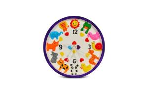 Quality Magic Moving Wildlife Design Clock Arts And Crafts Toys With 8 DIY Colors 21CM Dia wholesale