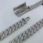 Men's Jewelry Moissanite Cuban Link VVS1 D Inlaid Cuban Link Bracelet