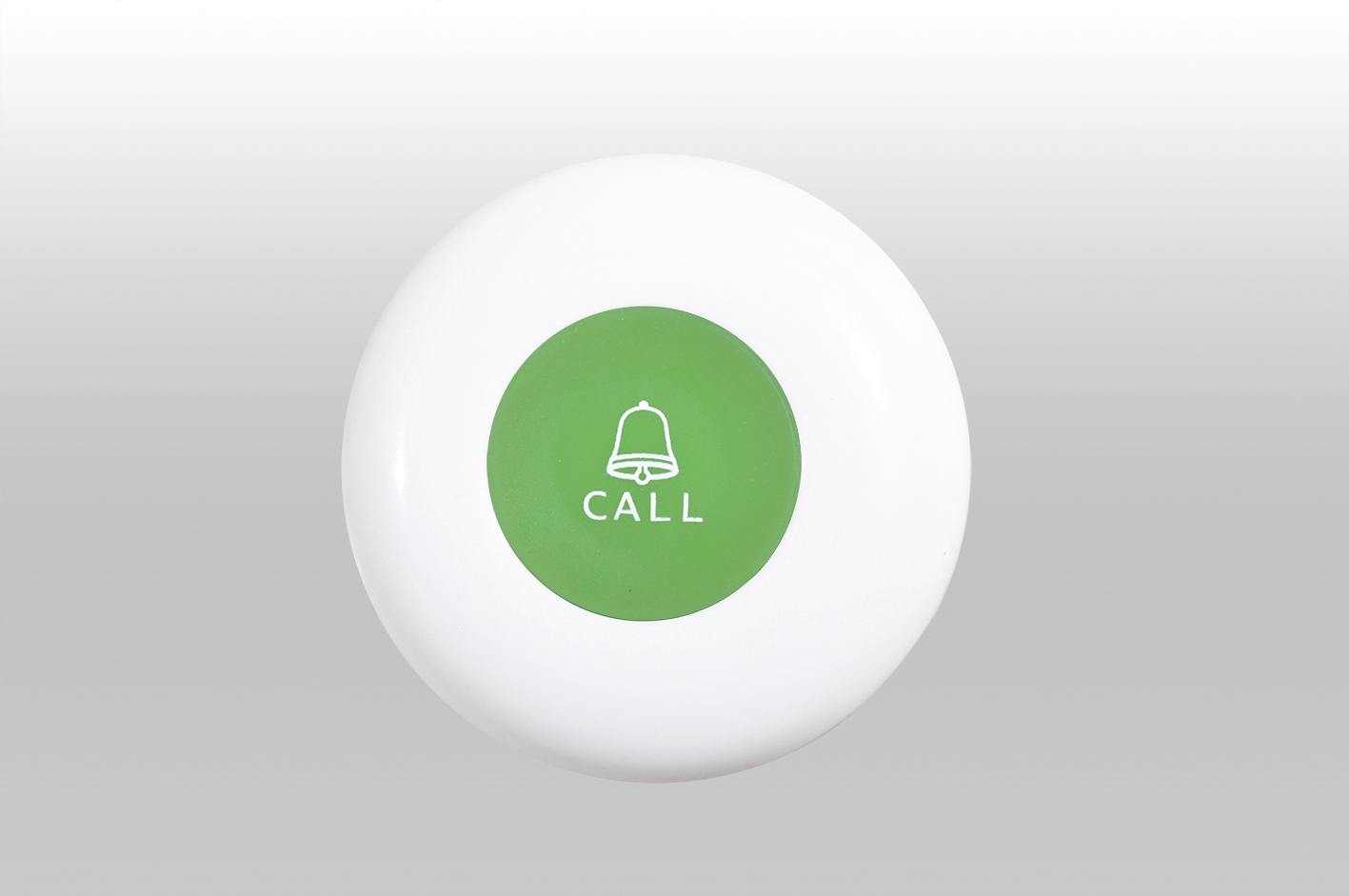 Cheap and discount wireless 433.92Mhz white round single key restaurant service table waiter caller