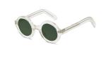 Acetate Polarized Sunglasses Women Men Round Transparent clear Sun Glasses