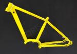 Aluminum Yellow Bike Frame , 29 Inch Electric Mountain Bicycle Frames