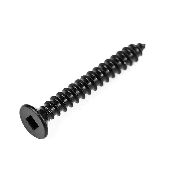 Metric Wooden Construction 410 Stainless Steel Flat Head Black Wood Screws for