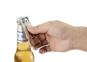 Quality Zinc Alloy Engraved Metal Bottle Opener Keychain Rectangle Souvenir wholesale