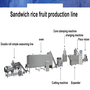 Quality Chocolate Jam Peanut Butter Sandwich Core Filled Rice Cracker Puffed Snack Food Production Line Processing Equipment wholesale