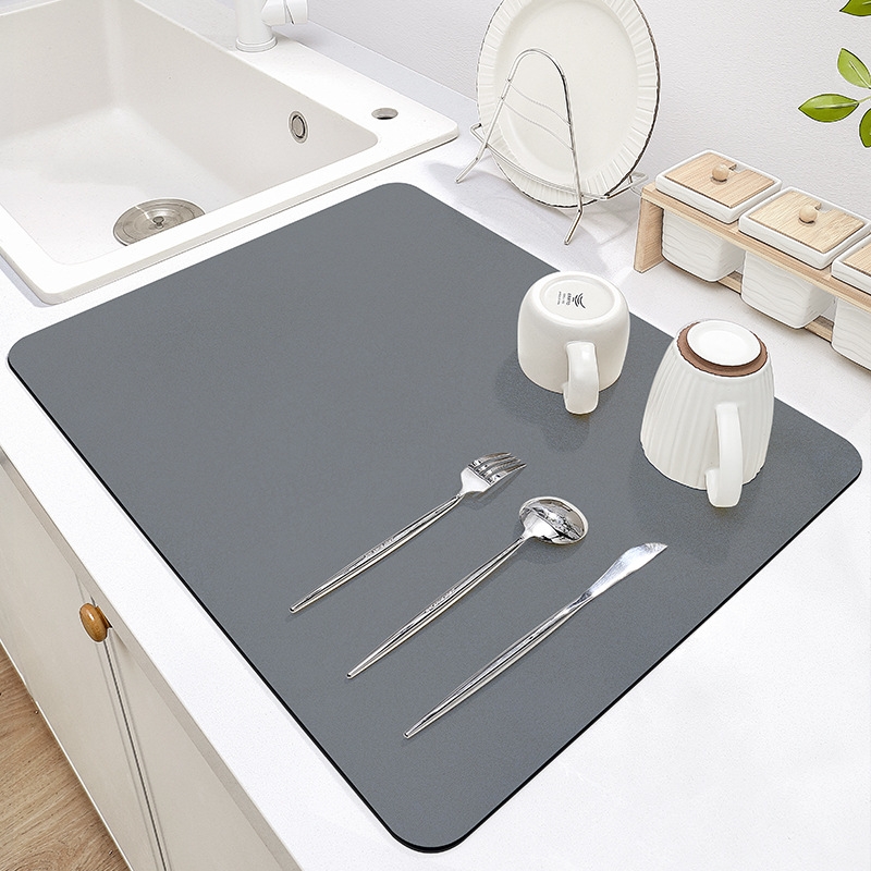 Customizable Southwestern Design Style Diatomite Dish Drying Mat for Kitchen Counter