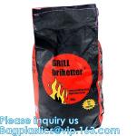 Charcoal Briquettes, BBQ Kraft Paper Charcoal Bag, Grill Packing Bag, Size 3kg