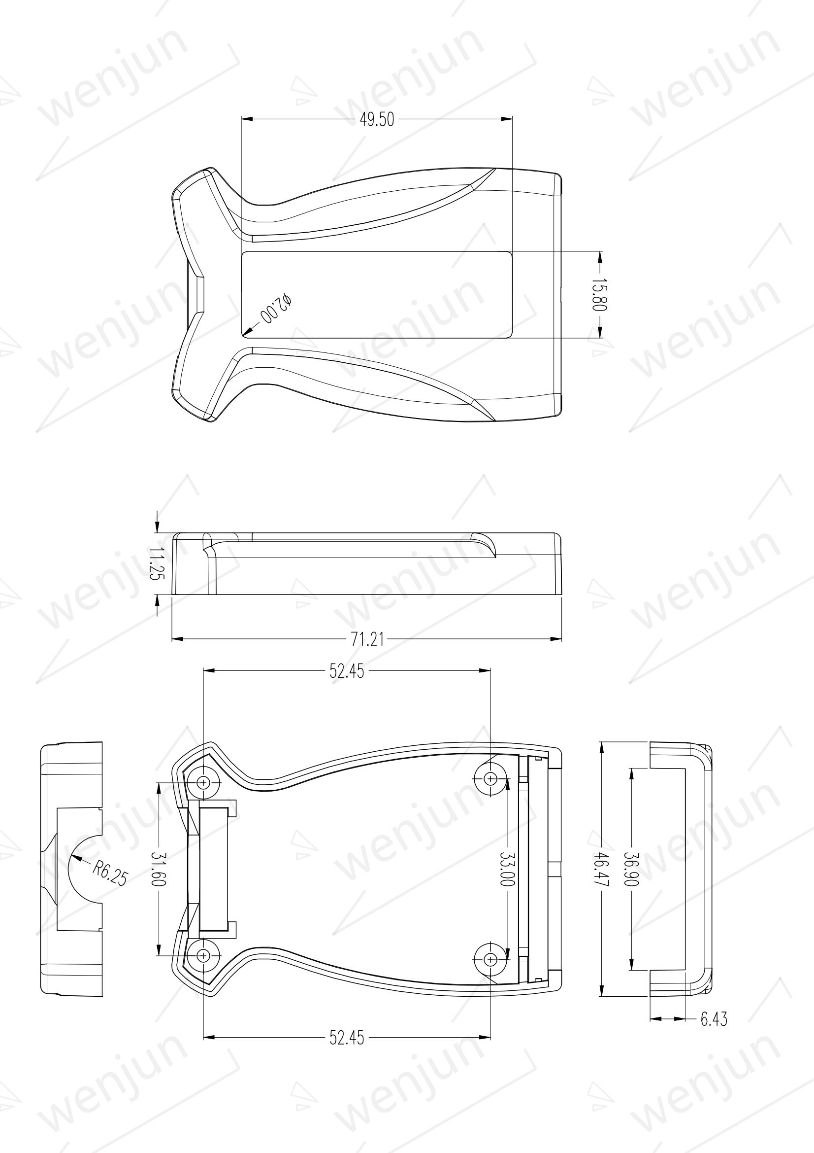 Automobile OBD2 Plug Adapter Housing J1962 For GPS Data Connection