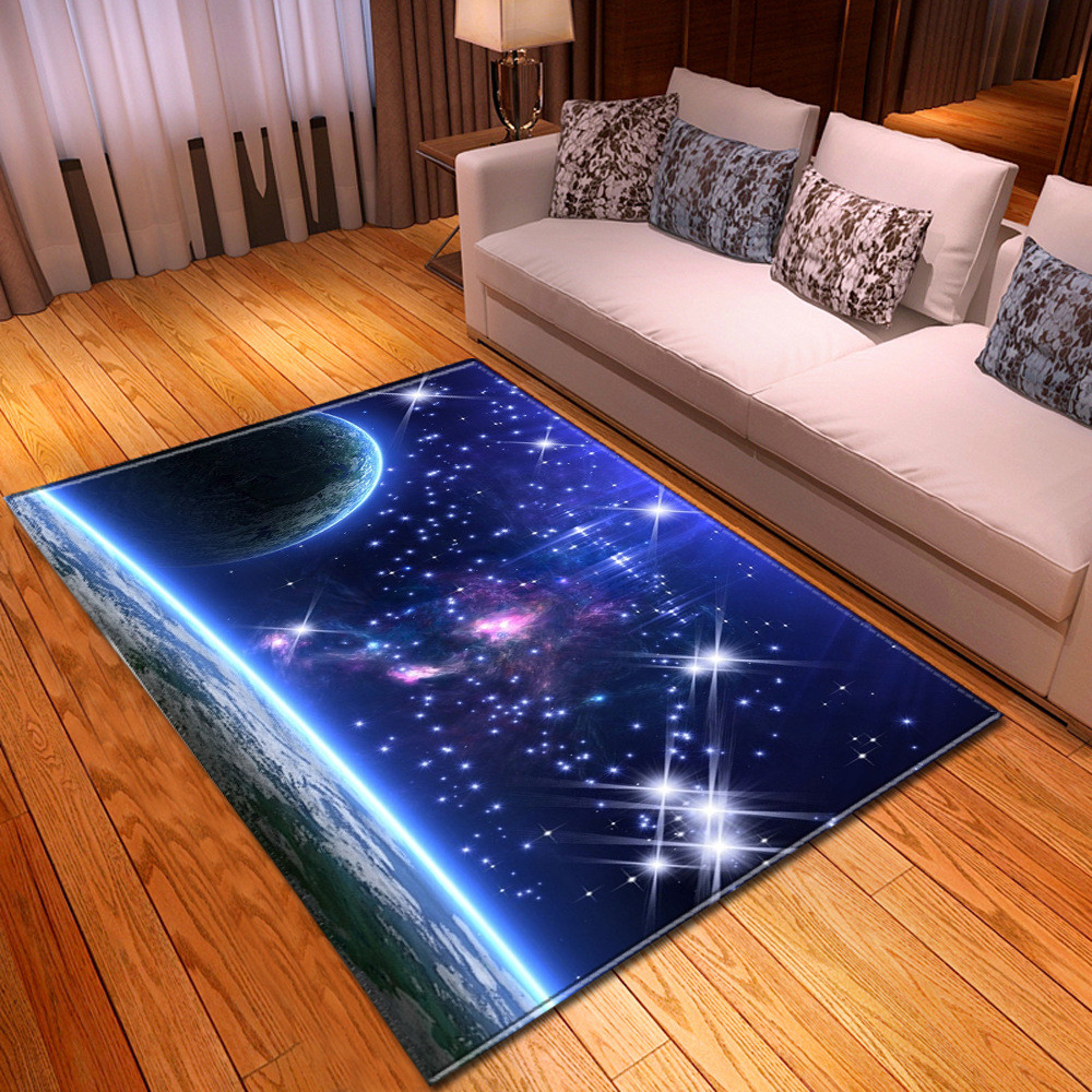 Starry Sky New Cartoon Big Carpet Source Wholesale Feather ins Style Bedroom Floor Mats
