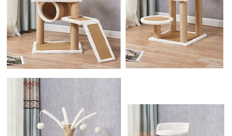 Multi Level Cat Tree House Scratching Post Heavy Duty With Sisal Rop Cat Tower Column Climbing Tree Cat's Dream Play Area