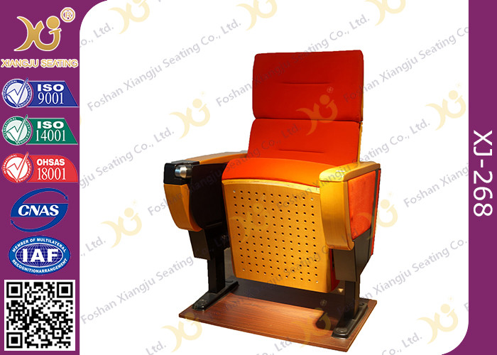 Herman Style 600mm Width Auditorium Seating Chairs With Functional Writing Tablet
