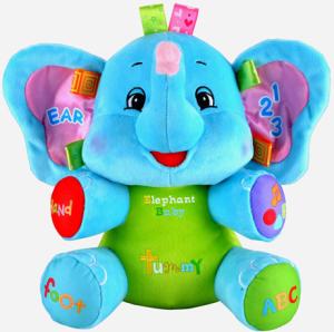 Quality Talking Blue Elephant Cute Baby Plush Toys With Music Animals For Baby Learning wholesale
