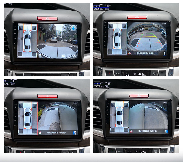 RoHS RV Backup Camera System IPS For Truck Trailer Van Quad Split Monitor Recording