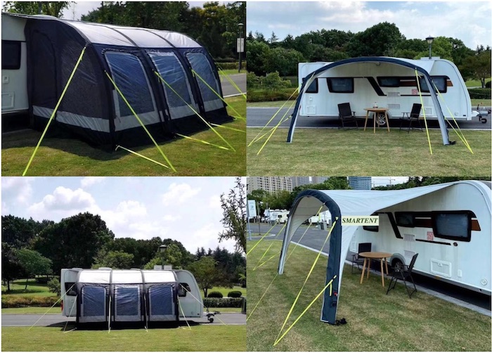 PU3000 Coated Outdoor Air Tent 190T Large Camping Blow Up Pop Up Tent