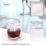 Non Woven Paper Cotton Drip Coffee Filter Bags 3 Side Seal Food Grade Customized