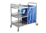 Three Shelf SS Medical Trolley , Hospital Linen Trolley Stainless Steel